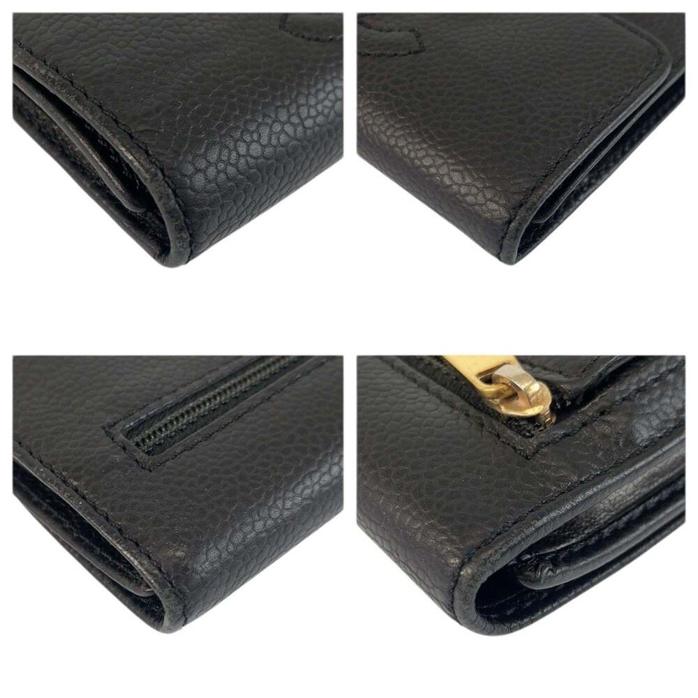 CHANEL Black Leather Logo Wallet - Picture 8 of 10
